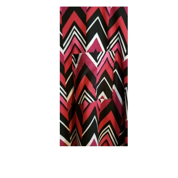 Lularoe Chevron Print Carly Dress - Picture 3 of 5